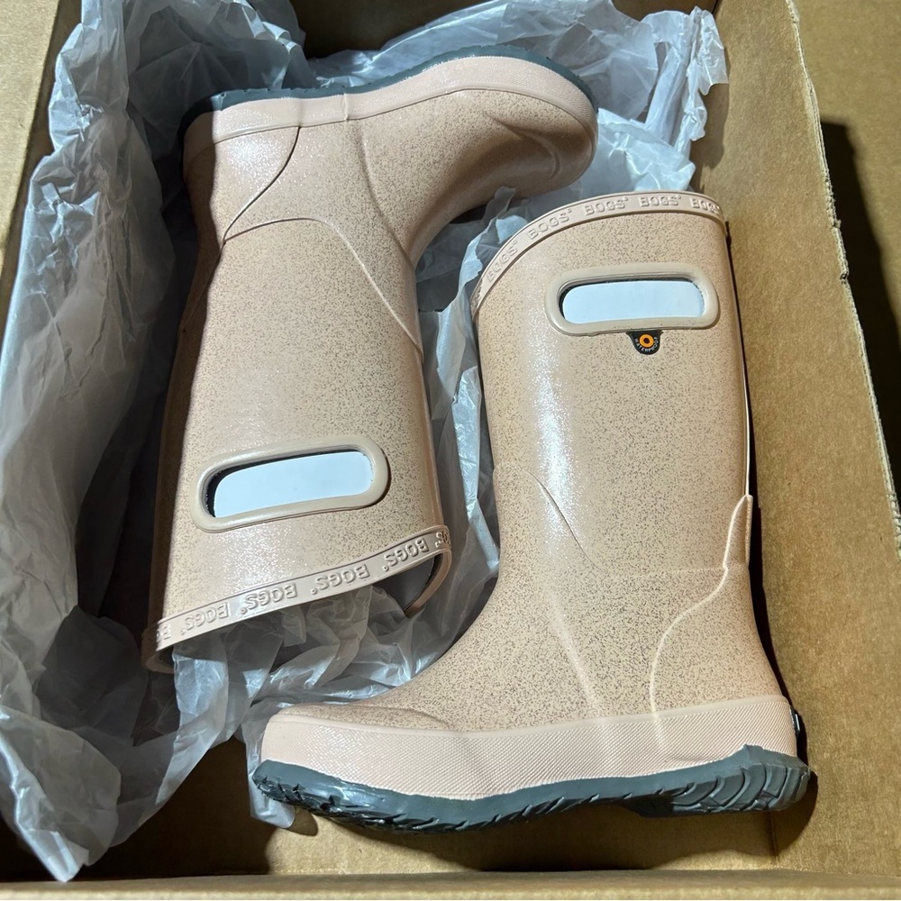 Bogs Glitter Kid's Rainboots Pink 12